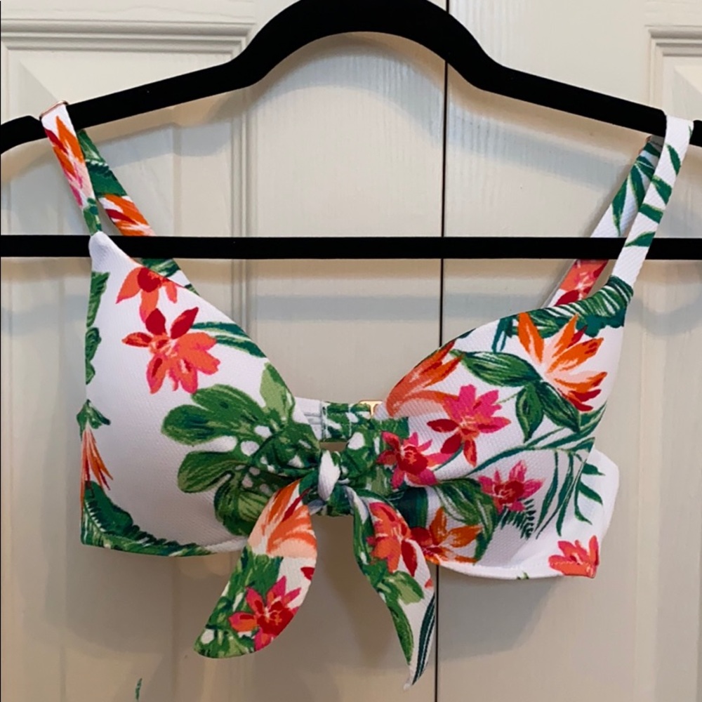 Shade & Shore: Tropical Tie Swimsuit Top